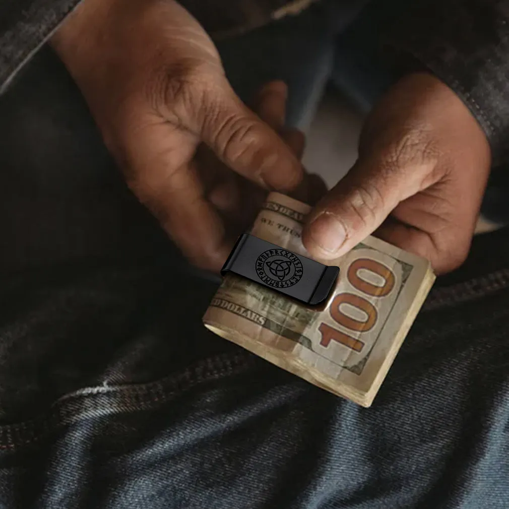 Personalised Celtic Knot Money Clip Slim Wallets sold by FaithHeart product image thumbnail 2