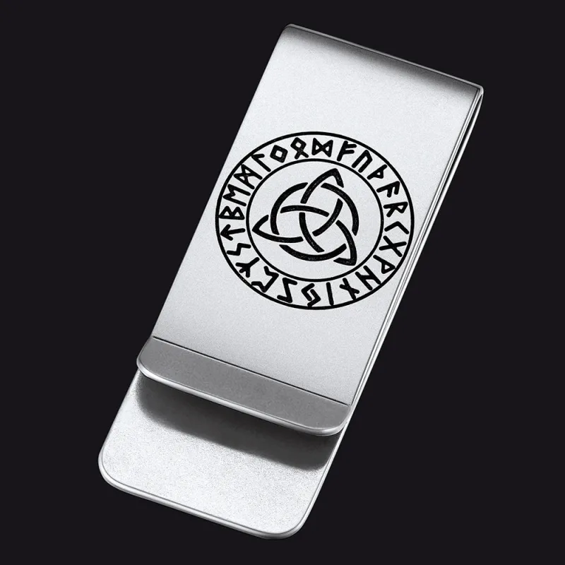 Personalised Celtic Knot Money Clip Slim Wallets sold by FaithHeart