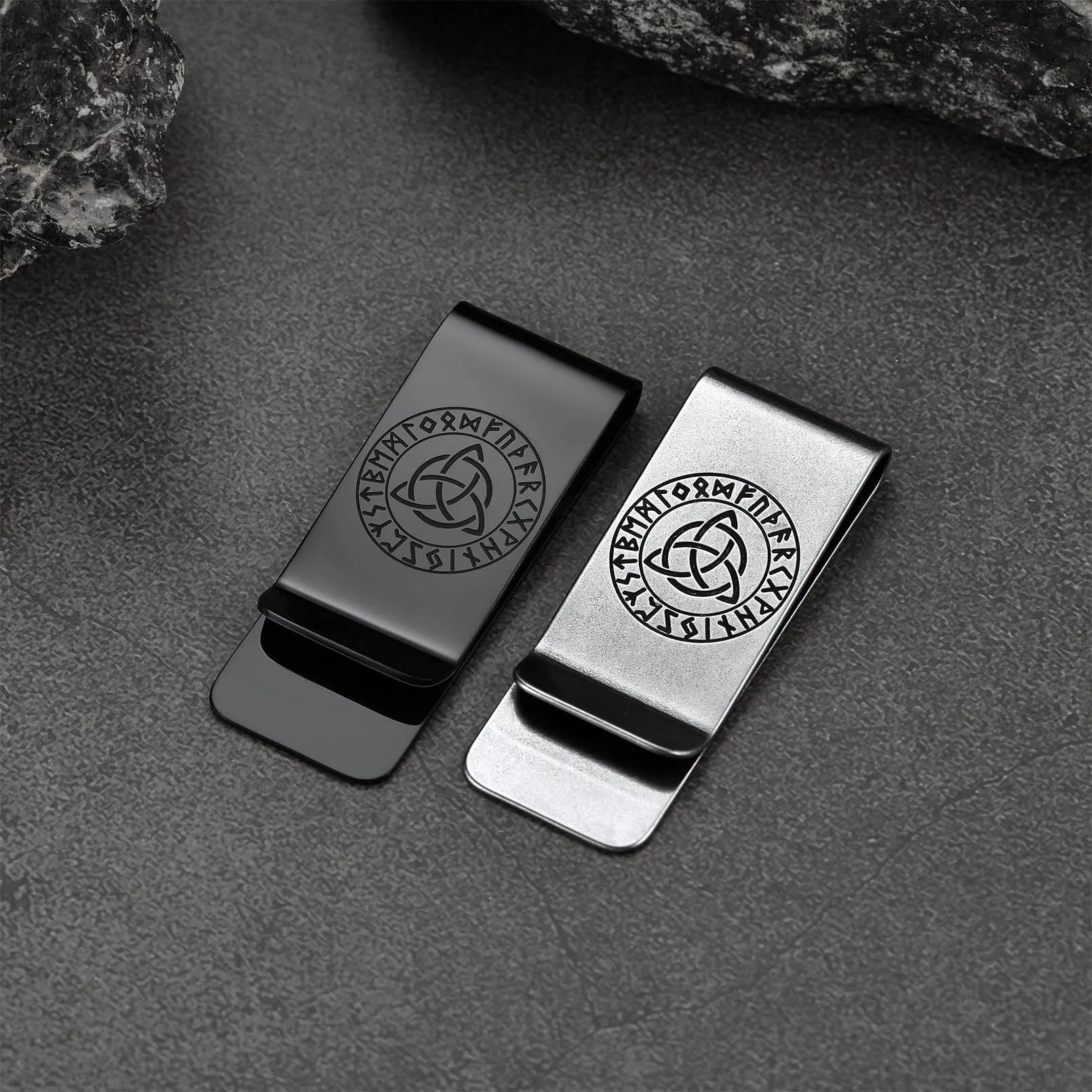 Personalised Celtic Knot Money Clip Slim Wallets sold by FaithHeart product image thumbnail 4