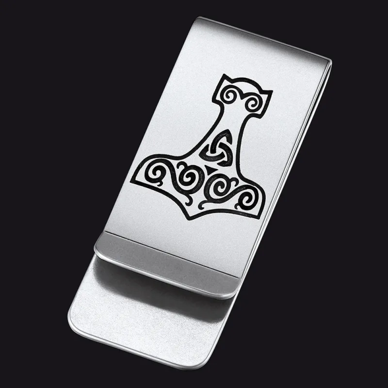 Viking Thor's Hammer Money Clip Classic Slim Wallets sold by FaithHeart