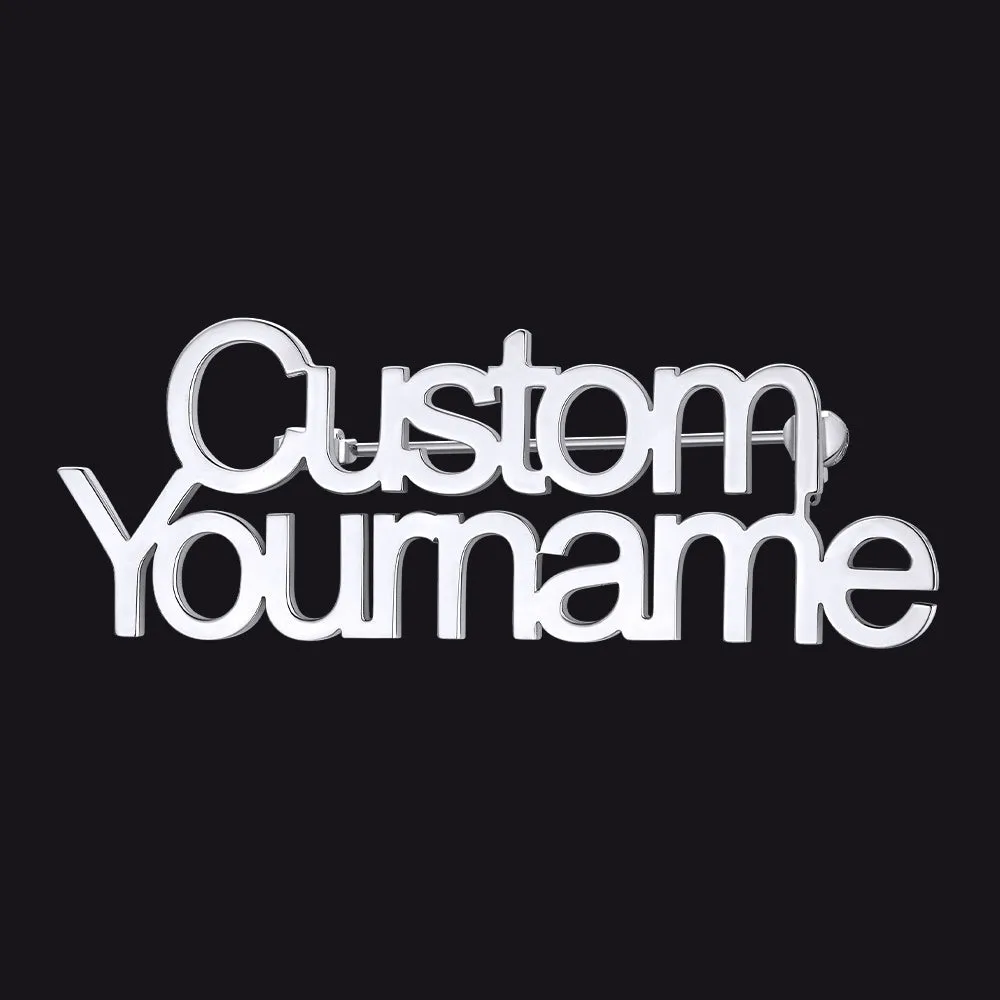 Customized Memorial Name Brooch Pin for Wedding sold by FaithHeart