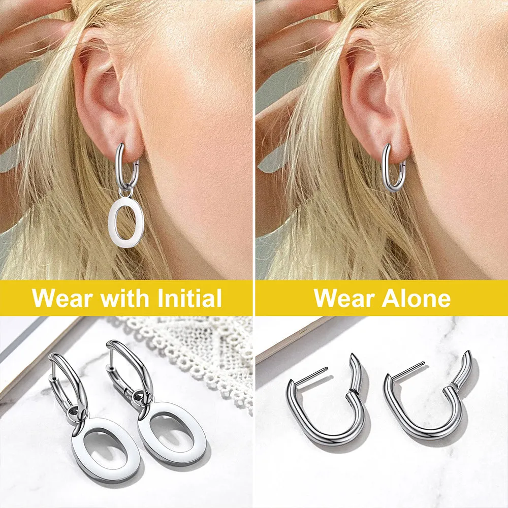 Hypoallergenic Initial Letter Dangle Earrings for Women Men sold by FaithHeart product image thumbnail 5