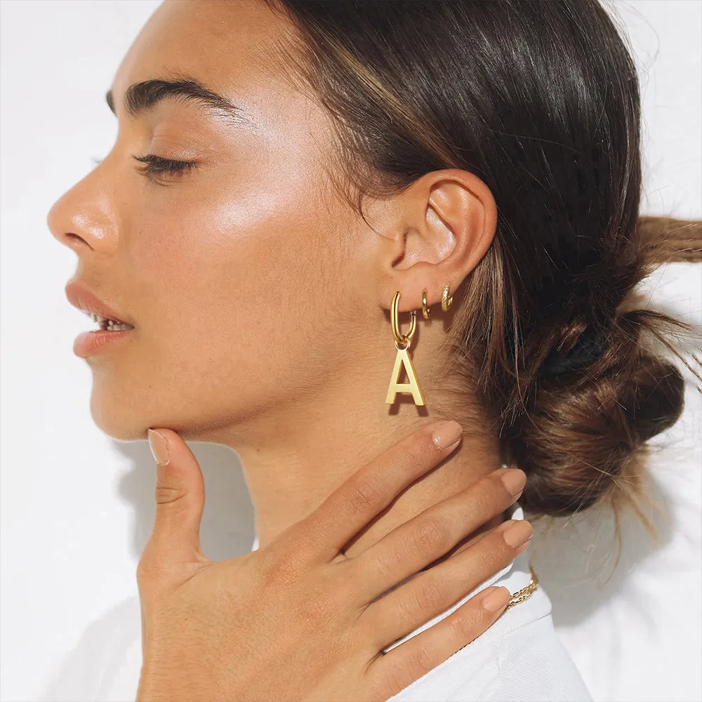 Hypoallergenic Initial Letter Dangle Earrings for Women Men sold by FaithHeart product image thumbnail 4