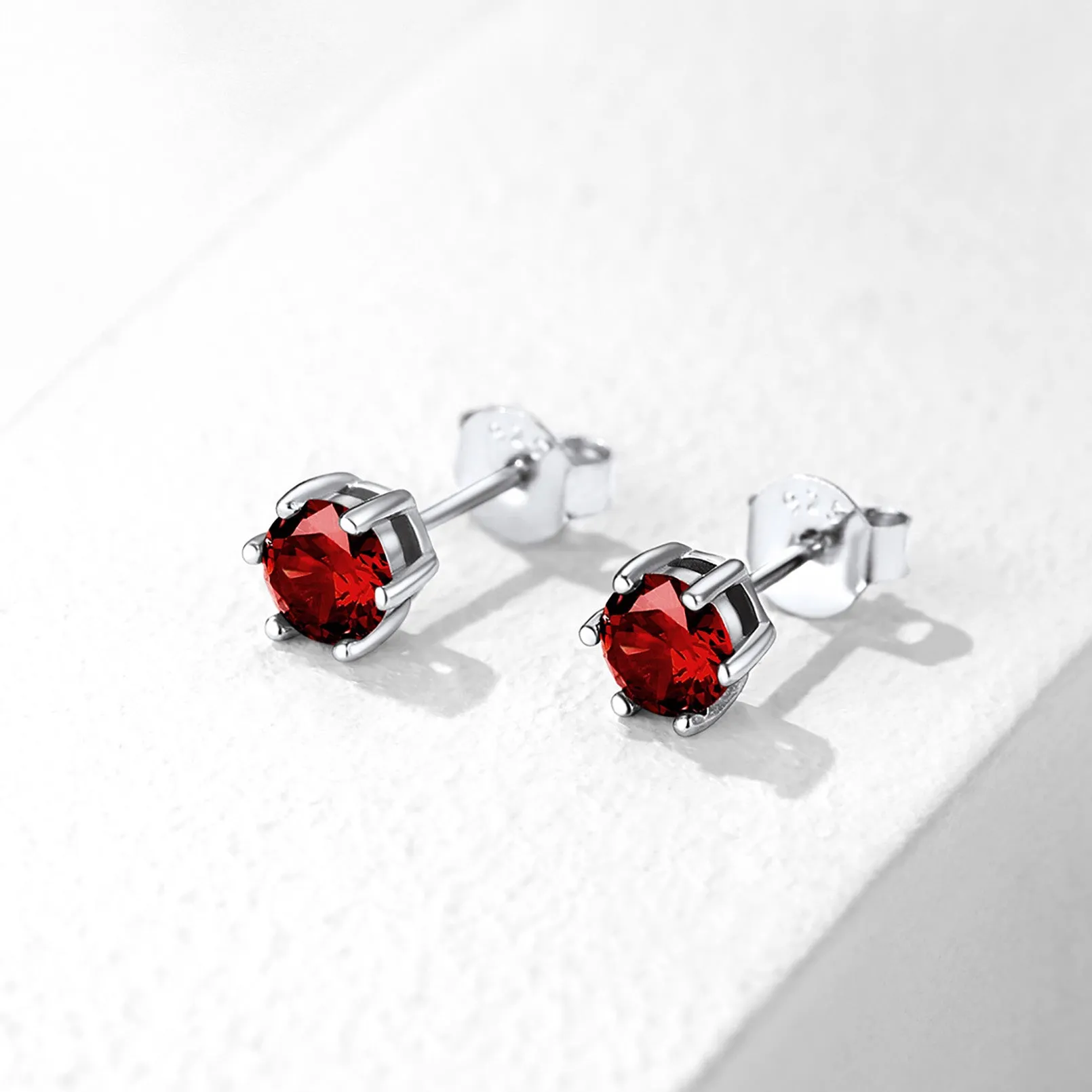 925 Sterling Silver Birthstone Stud Earrings for Women sold by FaithHeart product image thumbnail 5