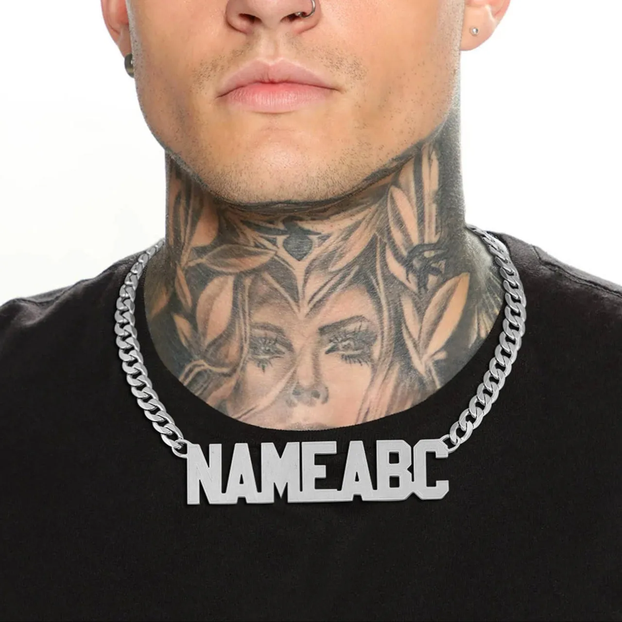 Customized Nameplate Cuban Chain Necklace for Men sold by FaithHeart product image thumbnail 2