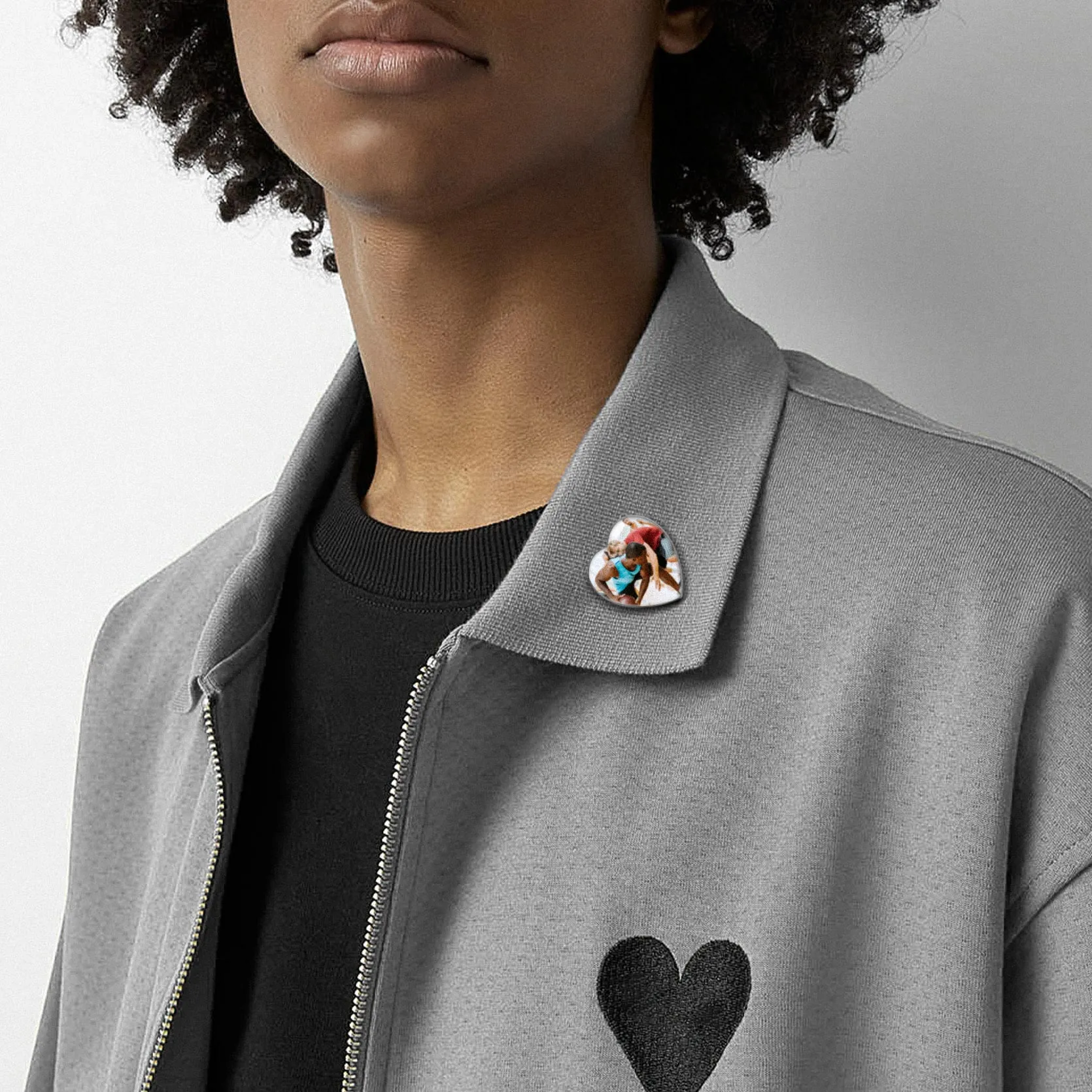 Customized Bouquet Heart Picture Charms Brooch Pins for Wedding sold by FaithHeart product image thumbnail 2