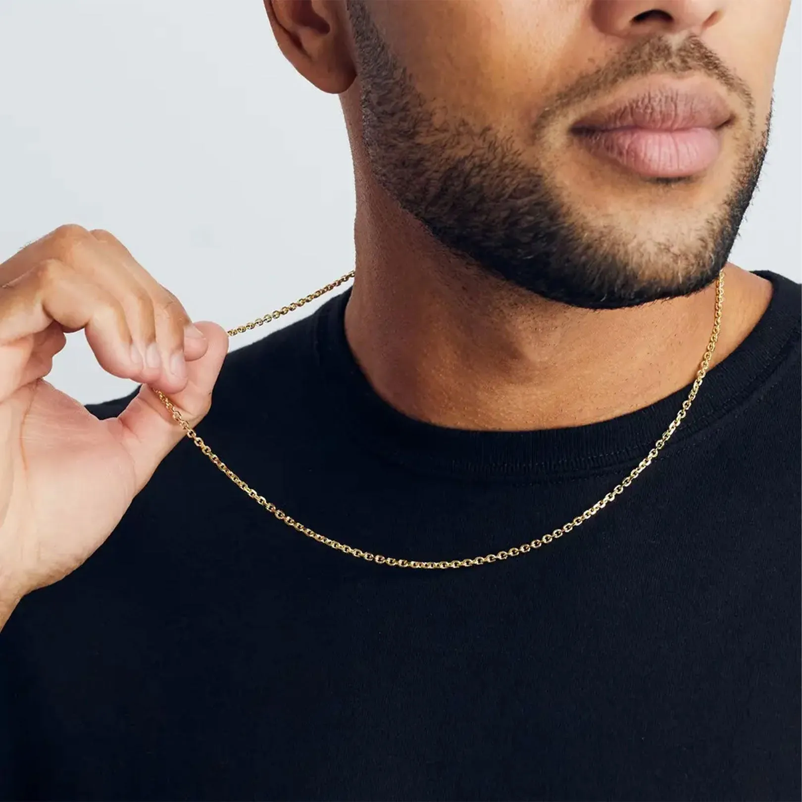 Cable Chain Necklace for Women Men 2MM Width sold by FaithHeart product image thumbnail 2