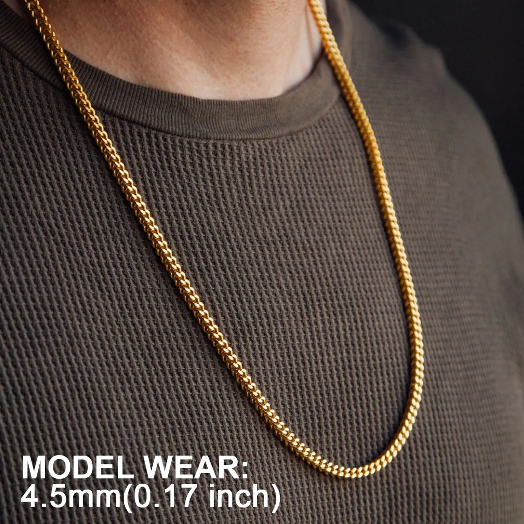Franco Chain Link Necklace for Men 3/4.5/6 MM Width sold by FaithHeart product image thumbnail 3