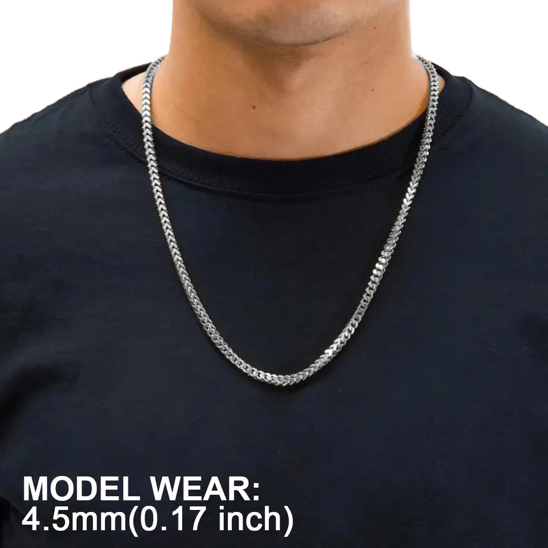 Franco Chain Link Necklace for Men 3/4.5/6 MM Width sold by FaithHeart product image thumbnail 2