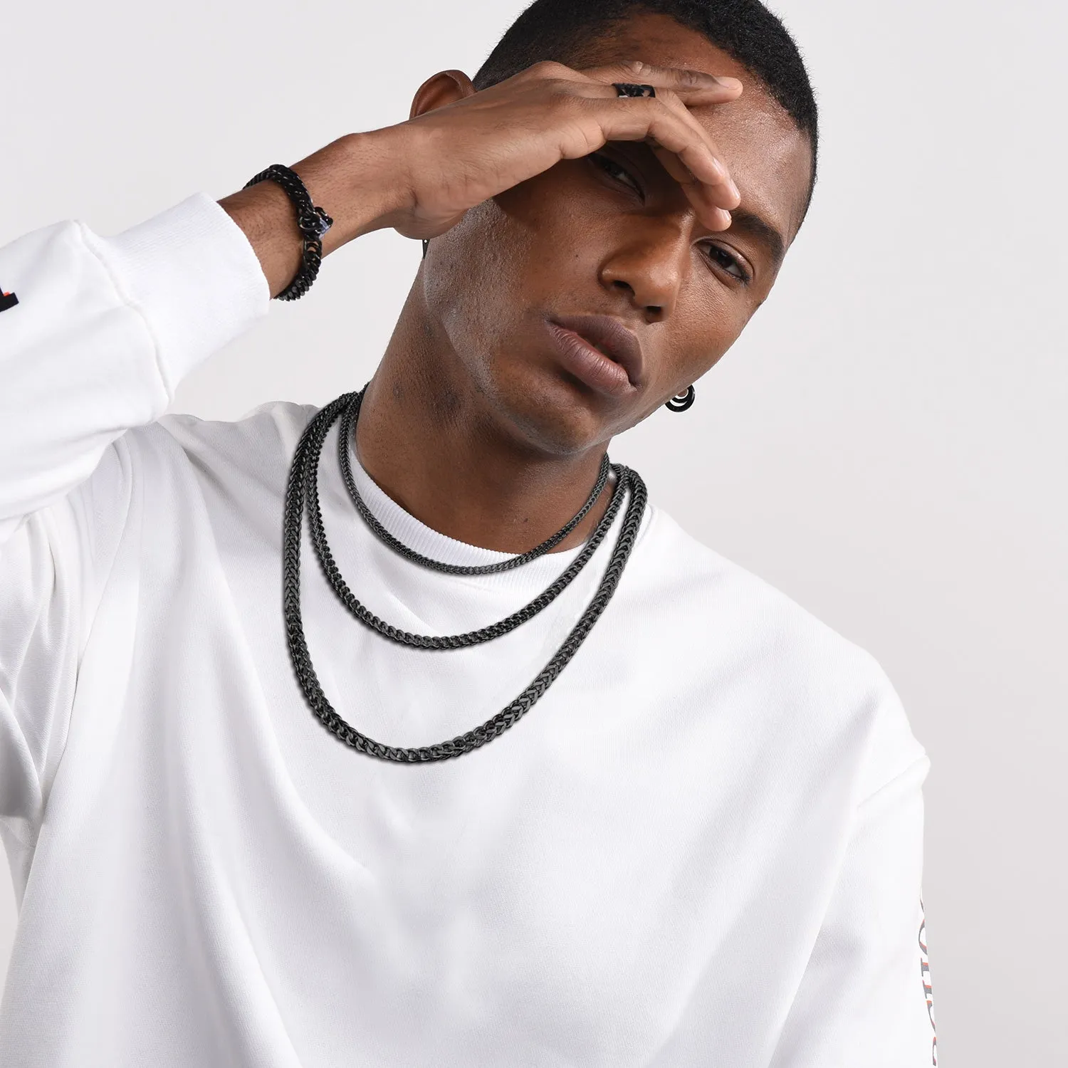 Franco Chain Link Necklace for Men 3/4.5/6 MM Width sold by FaithHeart product image thumbnail 5