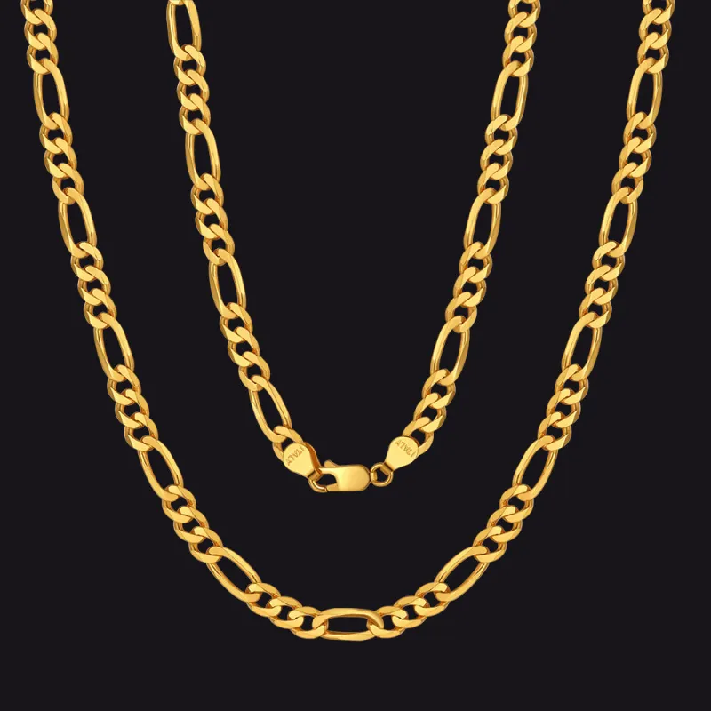Figaro Link Chain Necklace in Sterling Silver sold by FaithHeart