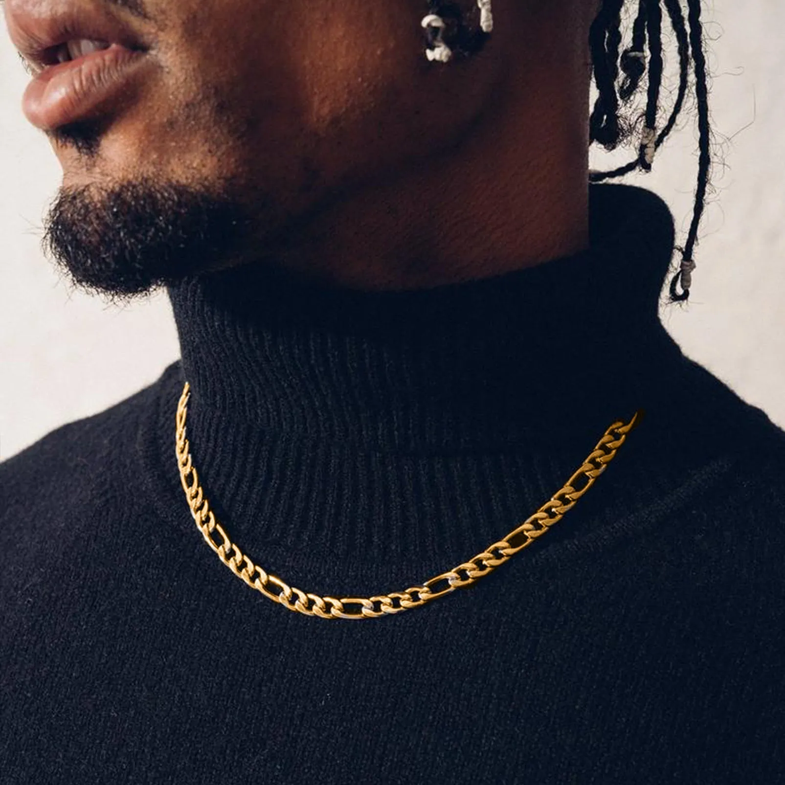 Figaro Link Chain Necklace in Sterling Silver sold by FaithHeart product image thumbnail 2