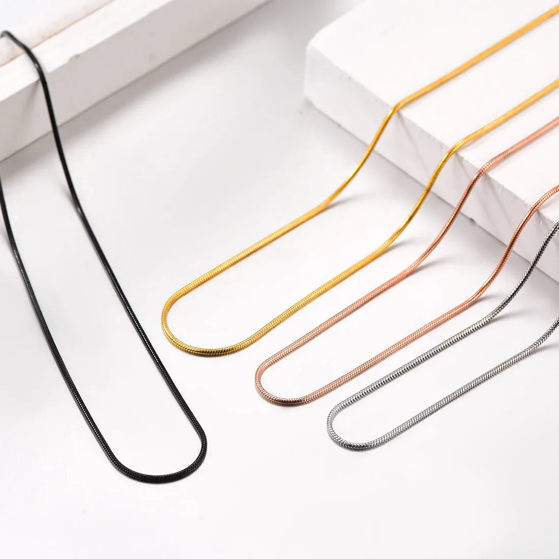 2mm Thin Snake Link Chain Necklace for Women Men sold by FaithHeart product image thumbnail 4