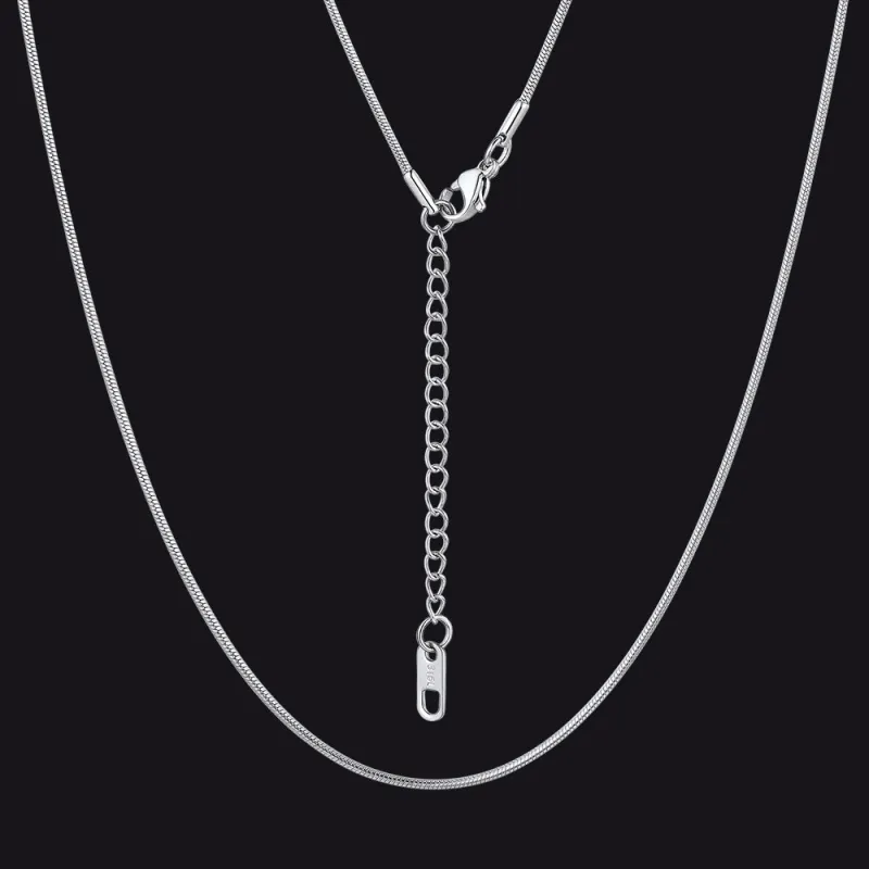 2mm Thin Snake Link Chain Necklace for Women Men sold by FaithHeart