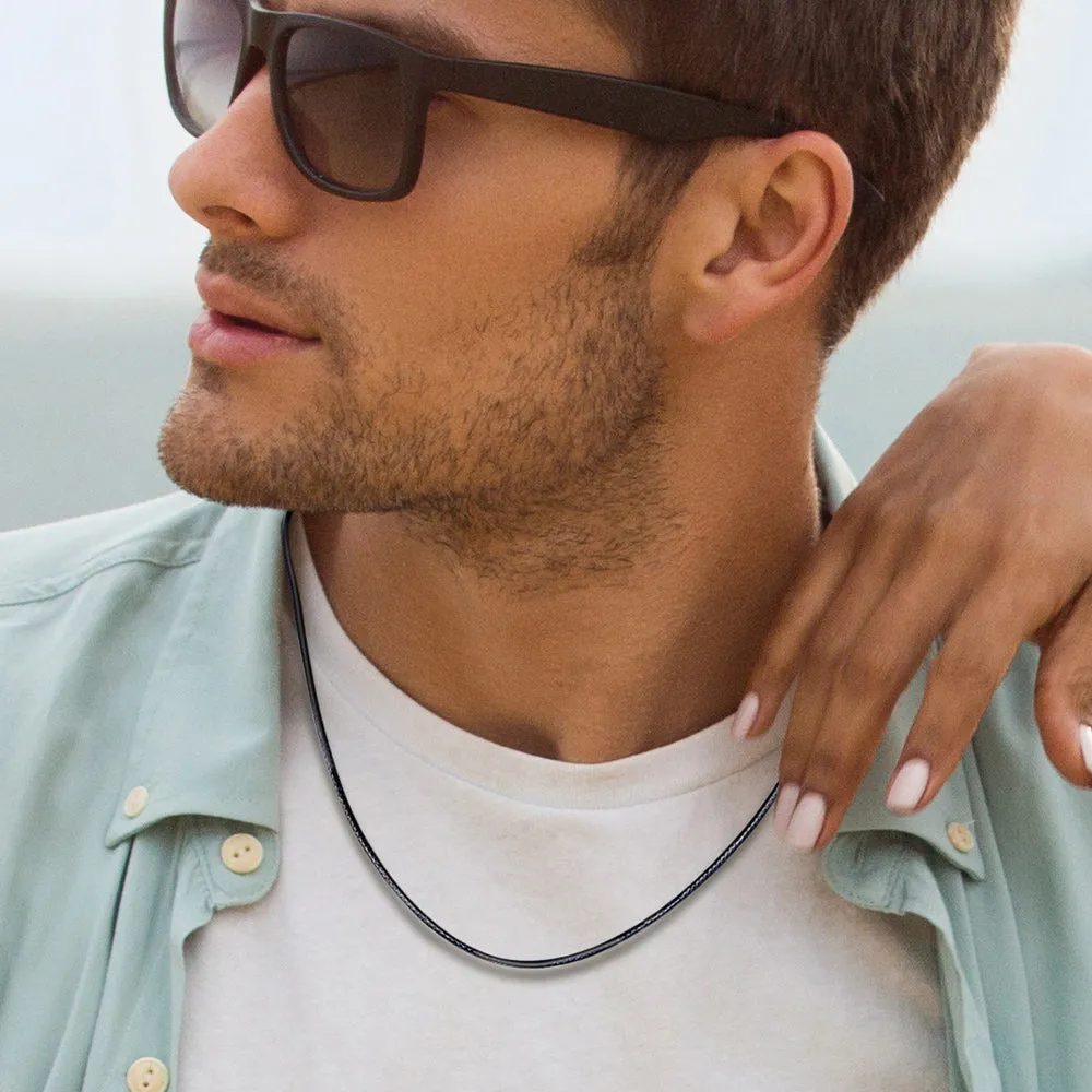 2mm Wide Wax Rope Braided Leather Necklaces Chain for DIY Pendant sold by FaithHeart product image thumbnail 2