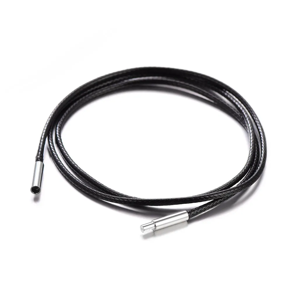 2mm Wide Wax Rope Braided Leather Necklaces Chain for DIY Pendant sold by FaithHeart product image thumbnail 5