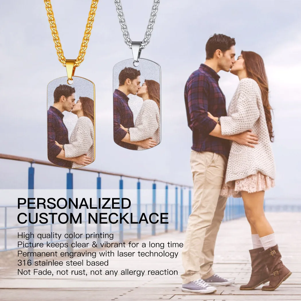 Personalized Photo Dog Tag Pendant Picture Necklace for Men sold by FaithHeart product image thumbnail 4