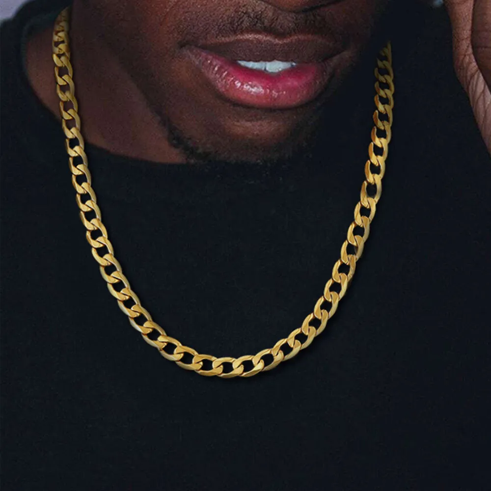 Cuban Link Curb Chain Stainless Steel Necklace for Men Women sold by FaithHeart product image thumbnail 2