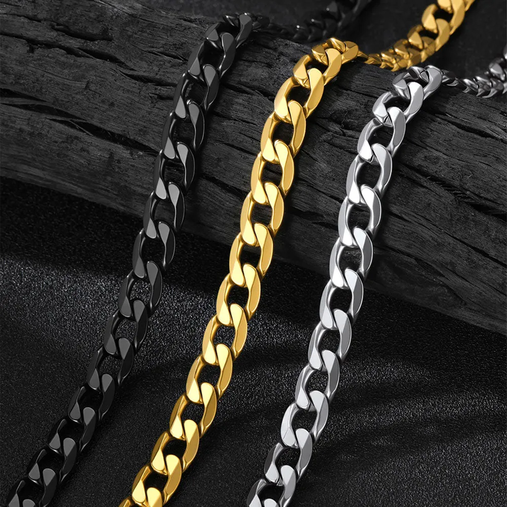 Cuban Link Curb Chain Stainless Steel Necklace for Men Women sold by FaithHeart product image thumbnail 5