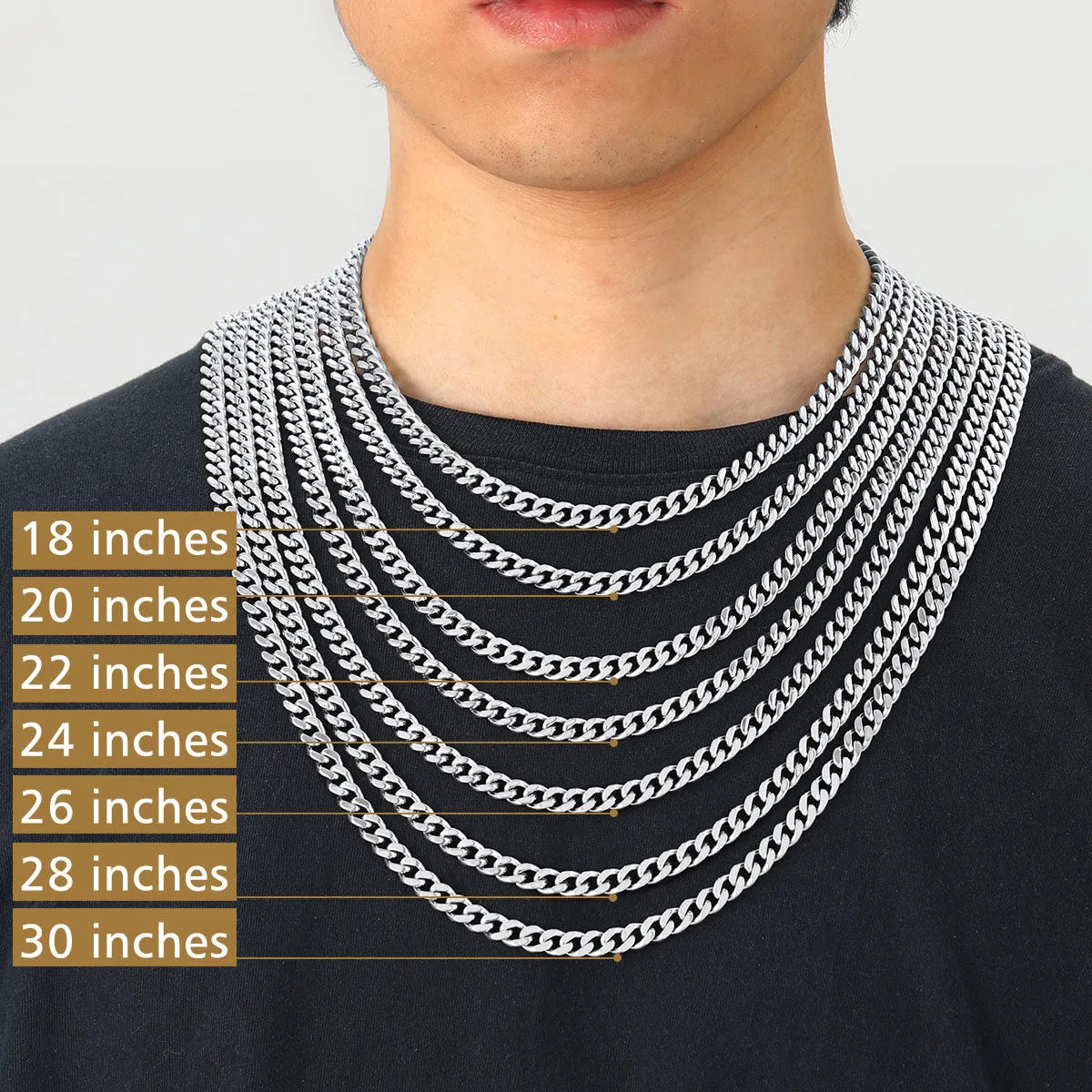 Sturdy Cuban Chain Necklace for Men 5/7/9/12MM Width sold by FaithHeart product image thumbnail 5