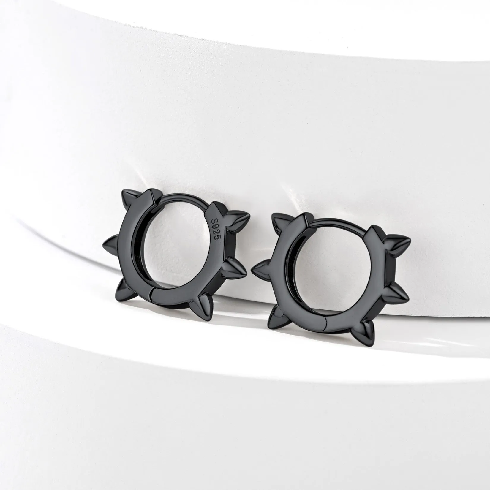 Sterling Silver Basic Rivet Hoop Earrings For Men Women sold by FaithHeart product image thumbnail 4