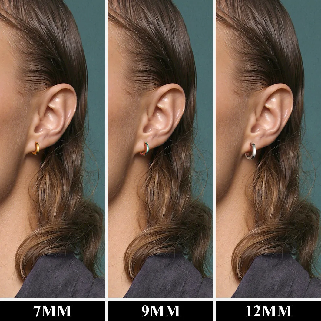 Classic Stainless Steel Huggie Hoop Earrings Set for 3 Piece sold by FaithHeart product image thumbnail 3