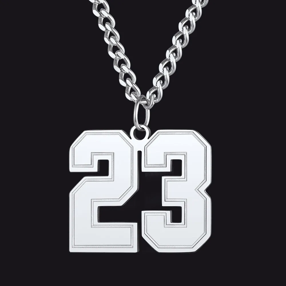 Personalized Sports Jersey Number Chain Necklace for Men Sport Fans sold by FaithHeart