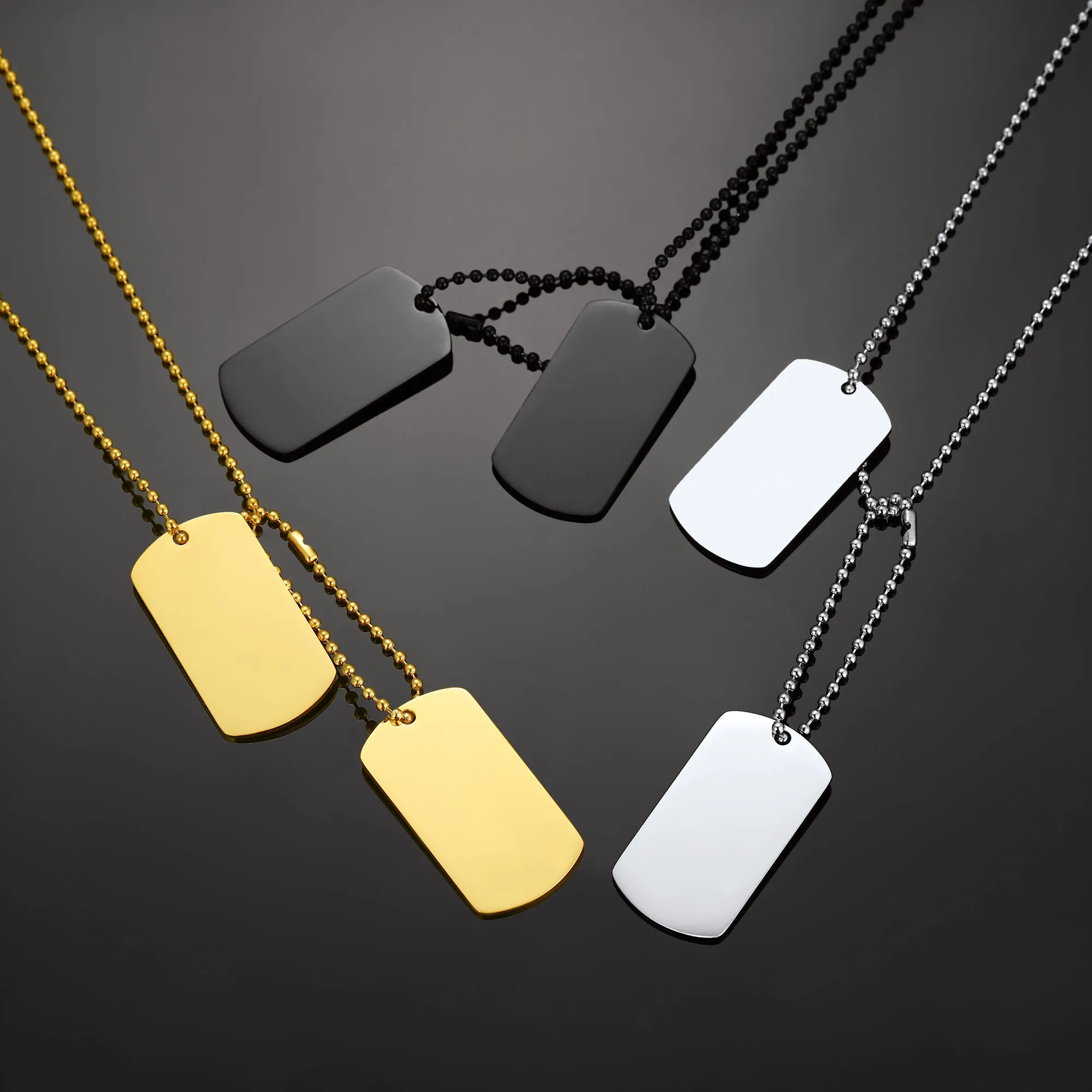 Custom Military Double Dog Tag Necklace Gift for Men sold by FaithHeart product image thumbnail 4
