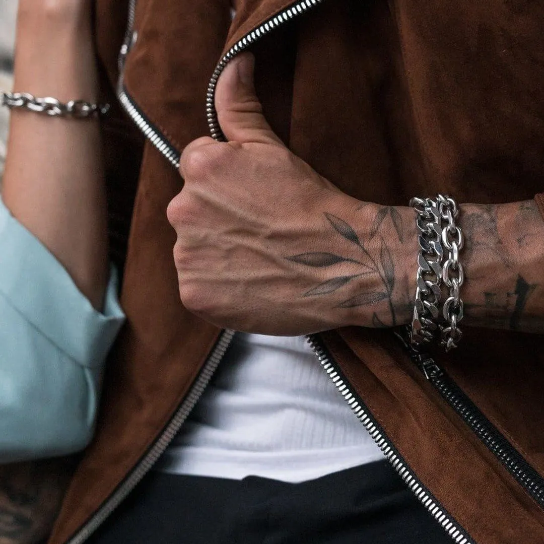 Stainless Steel Rolo Link Bracelet for Men sold by FaithHeart product image thumbnail 2