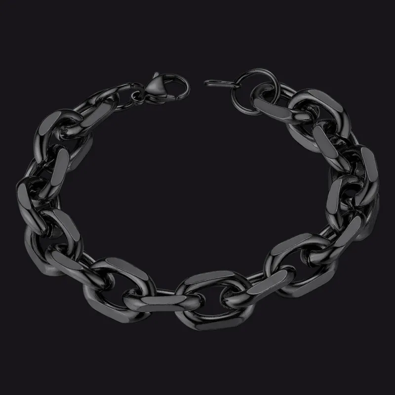 Stainless Steel Rolo Link Bracelet for Men sold by FaithHeart