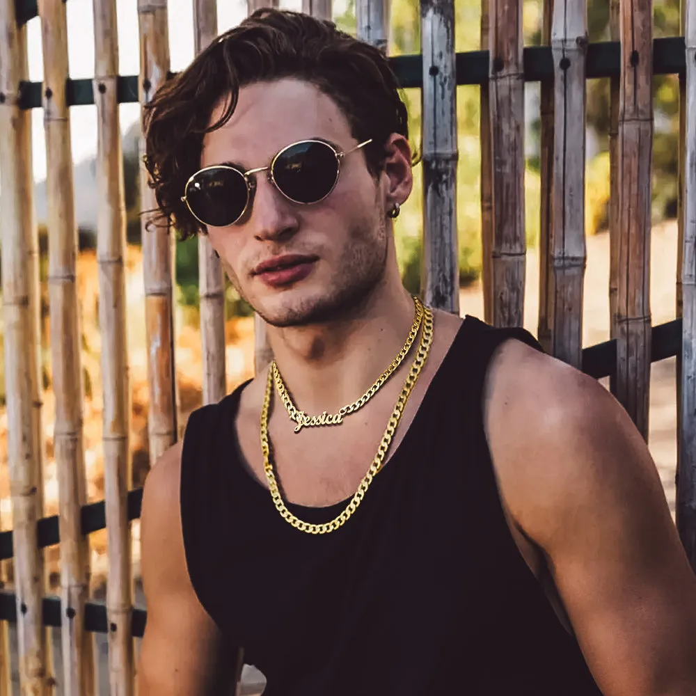 Custom Nameplate Choker Chain Necklace for Men Women 18 Inch sold by FaithHeart product image thumbnail 3