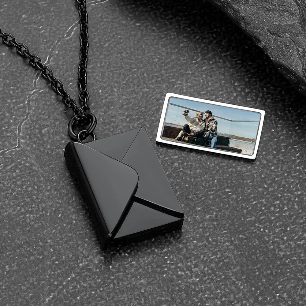 Custom Love Letter Picture Locket Necklace Gifts for Couple Family Friend sold by FaithHeart product image thumbnail 5