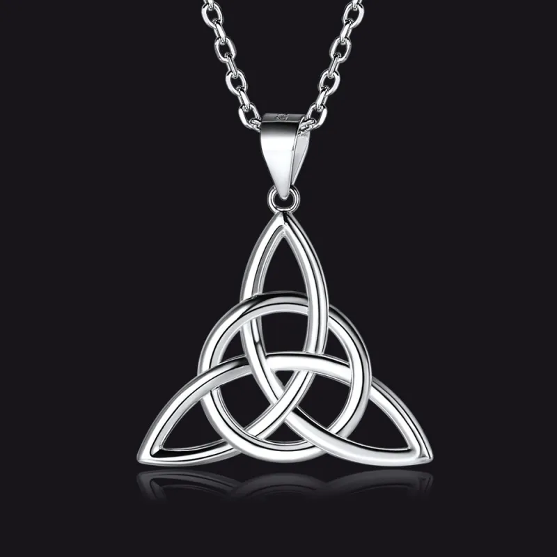 Sterling Silver Irish Celtic Trinity Knot Necklace for Women sold by FaithHeart
