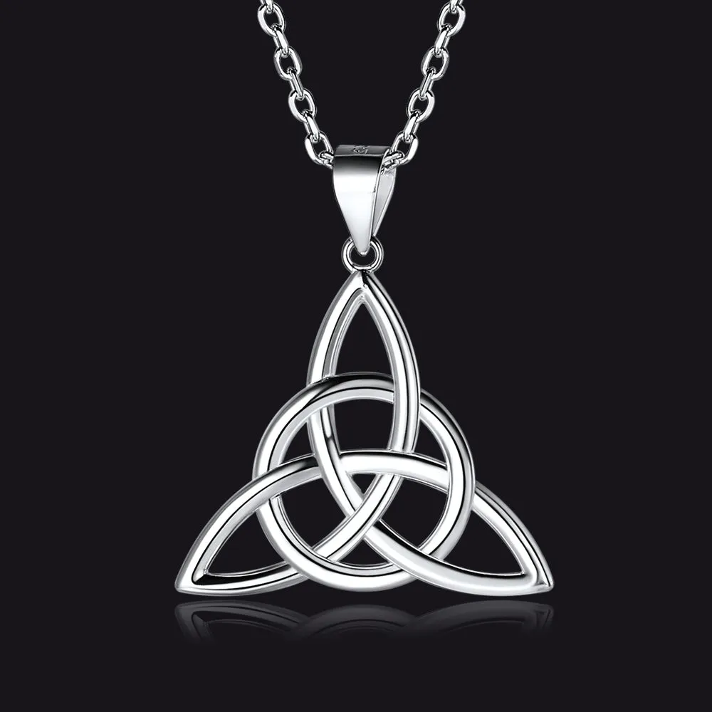 Sterling Silver Irish Celtic Trinity Knot Necklace for Women sold by FaithHeart