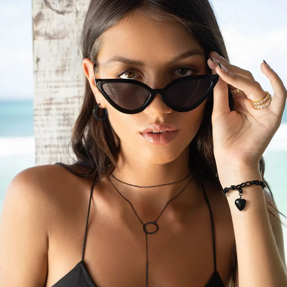 Custom Heart Link Chain Bracelet Memorial Gift for Women sold by FaithHeart product image thumbnail 4