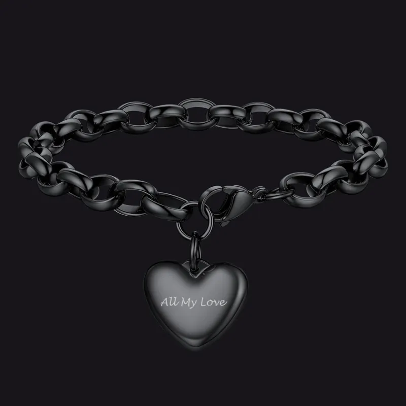 Custom Heart Bracelet Memorial Gift for Women sold by FaithHeart