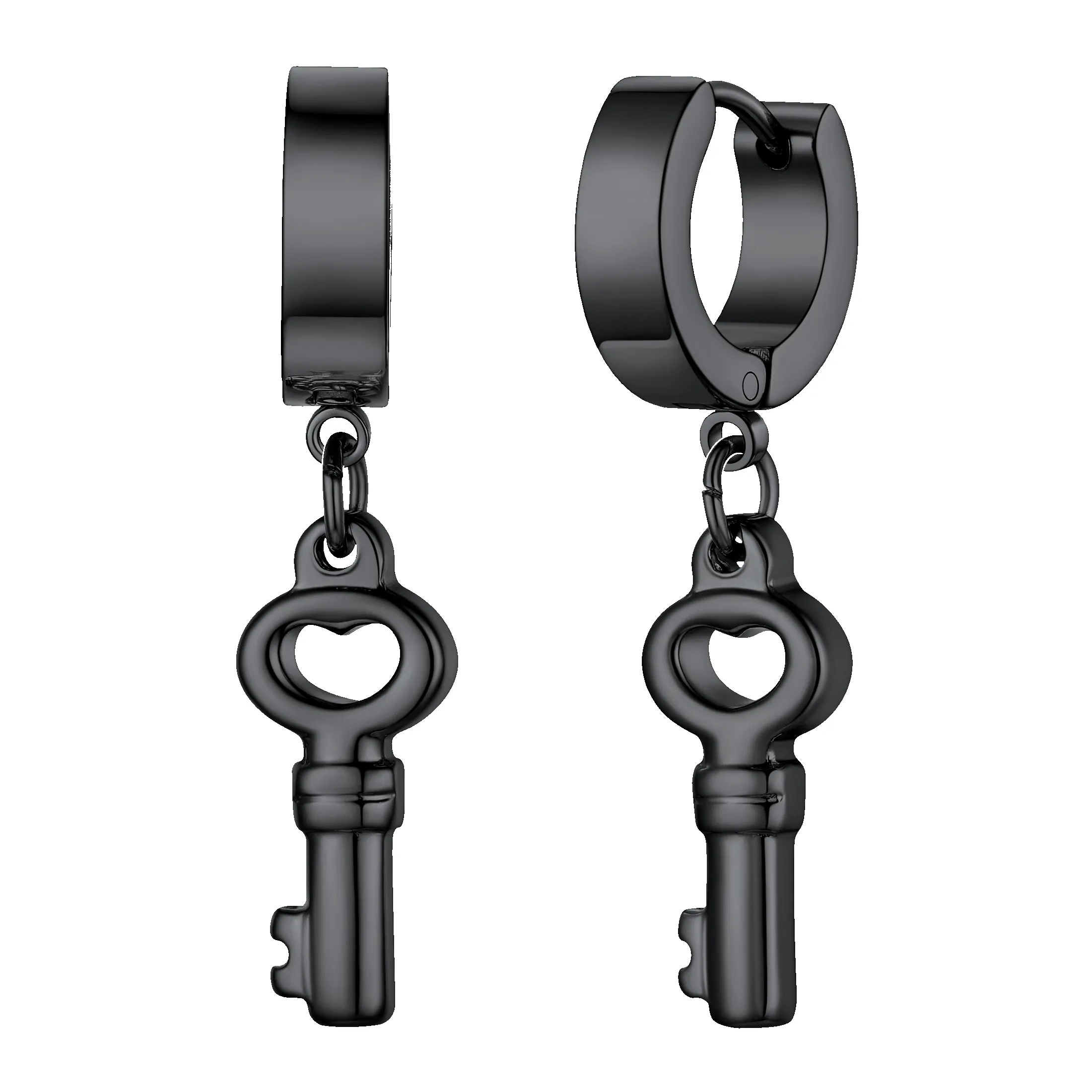 Flash Sale Key Dangle Hoop Earrings For Men sold by FaithHeart