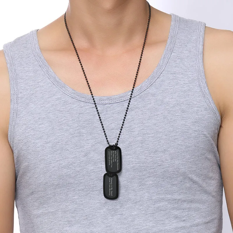 Custom Military Army Double-side Dog Tag Necklace for Men sold by FaithHeart product image thumbnail 3