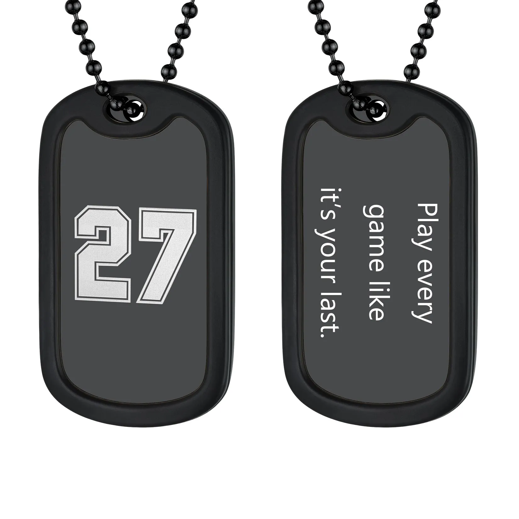 Customized Sport Number Dog Tag Necklace For Men sold by FaithHeart