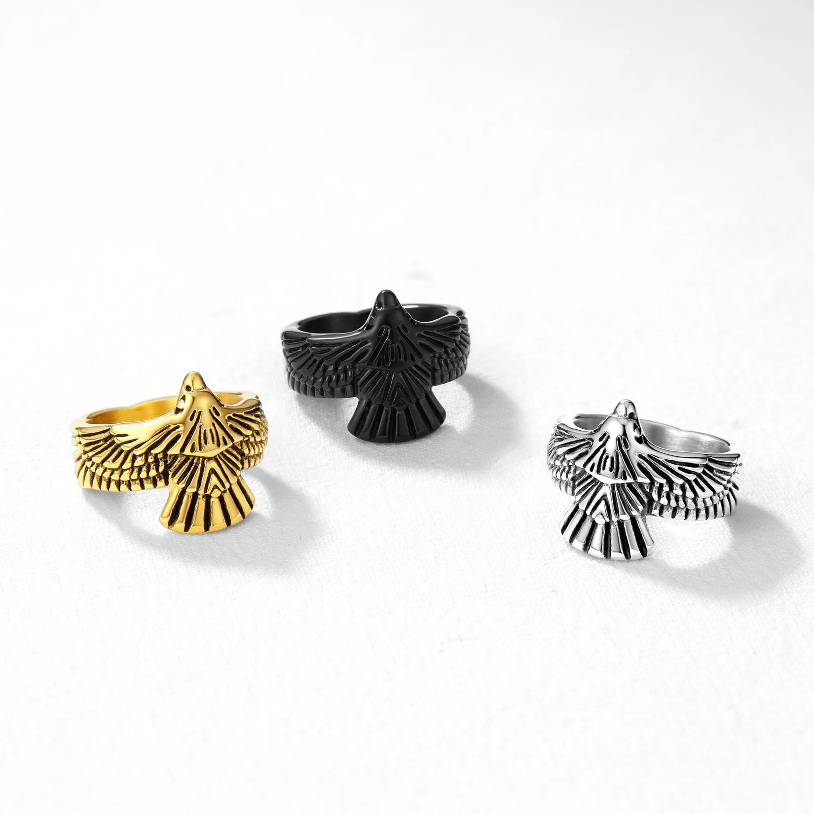 Flash Sale Vintage Hawk Open Adjustable Ring for Men sold by FaithHeart product image thumbnail 3