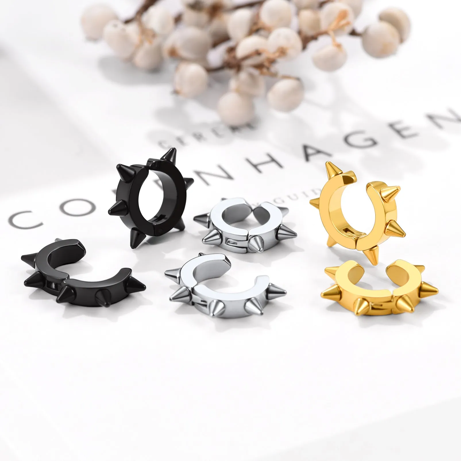 Flash Sale Hook Hedgehog Ear Clip Earrings for Men sold by FaithHeart product image thumbnail 3