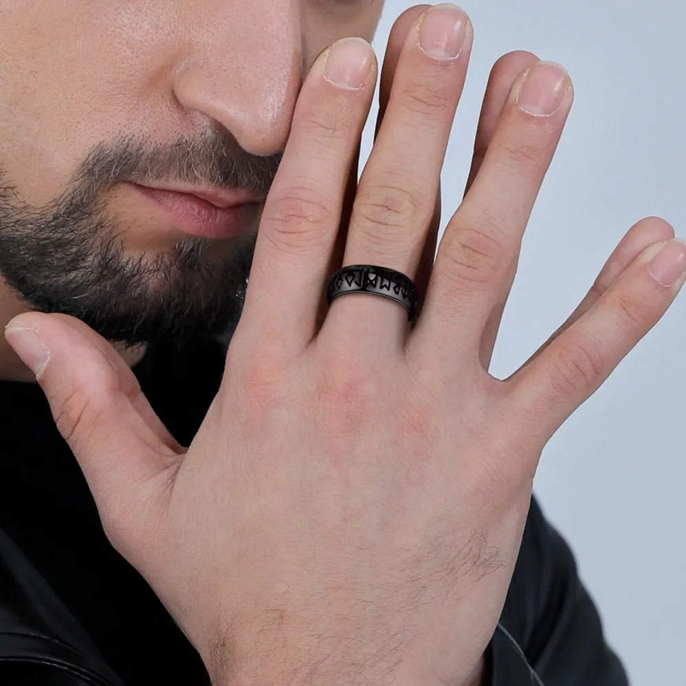 Flash Sale Norse Viking Runes Ring Stainless Steel Ring for Men sold by FaithHeart product image thumbnail 4