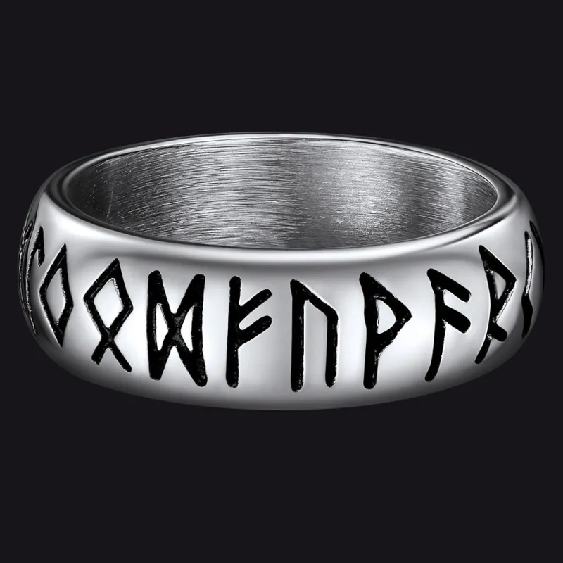 Flash Sale Norse Viking Runes Ring Stainless Steel Ring for Men sold by FaithHeart