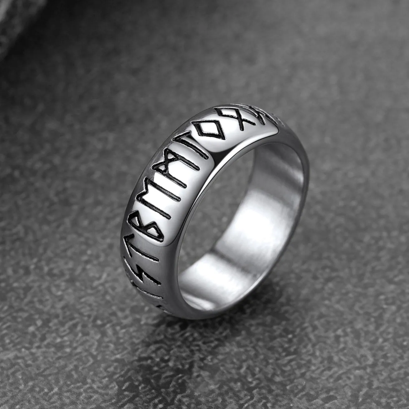 Flash Sale Norse Viking Runes Ring Stainless Steel Ring for Men sold by FaithHeart product image thumbnail 5