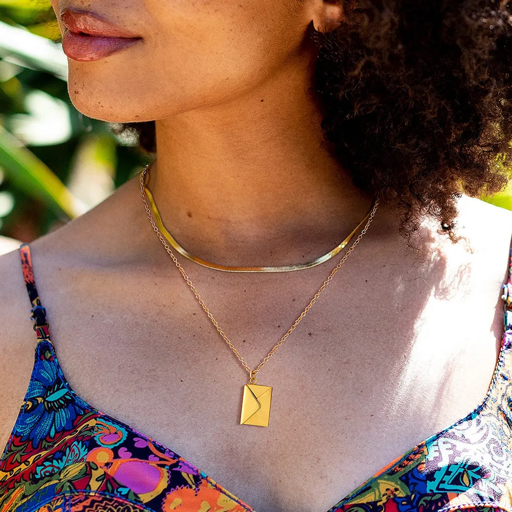 Personalized Envelope Picture Locket Necklace Gifts for Women Girl sold by FaithHeart product image thumbnail 3