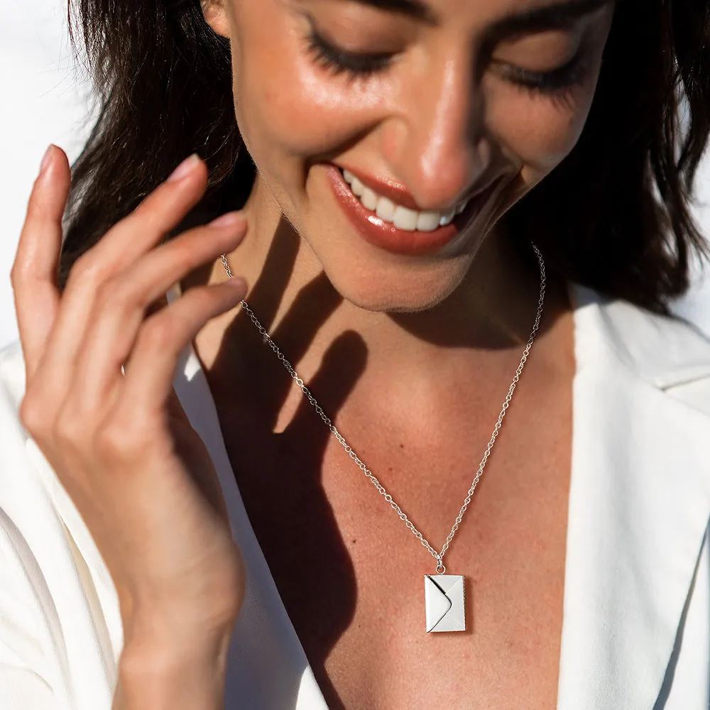 Personalized Envelope Picture Locket Necklace Gifts for Women Girl sold by FaithHeart product image thumbnail 2