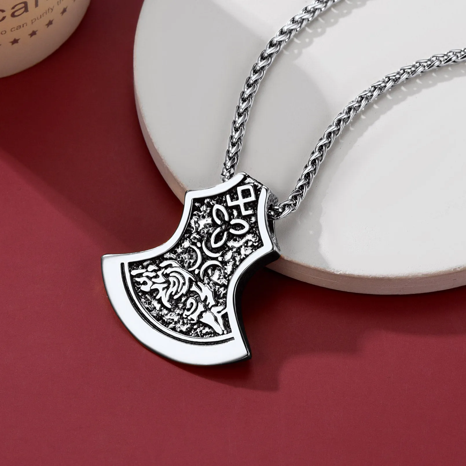 Flash Sale Battle Axe Viking Celtic Knot Necklace For Men sold by FaithHeart product image thumbnail 4