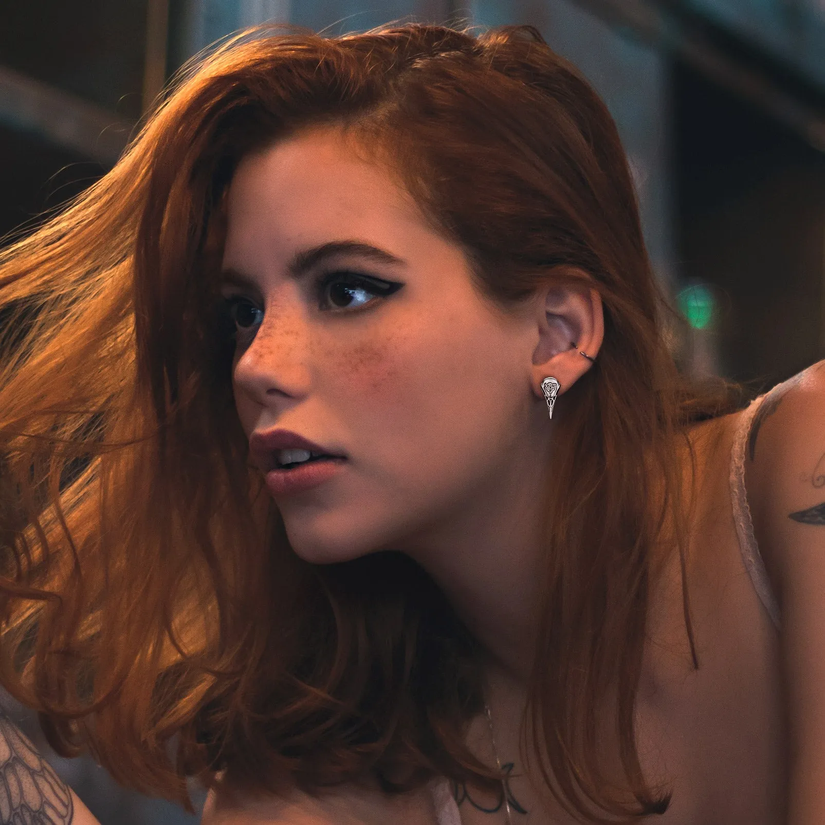 Flash Sale Sterling Silver Viking Raven Skull Earrings Studs With Celtic Knot For Men sold by FaithHeart product image thumbnail 5