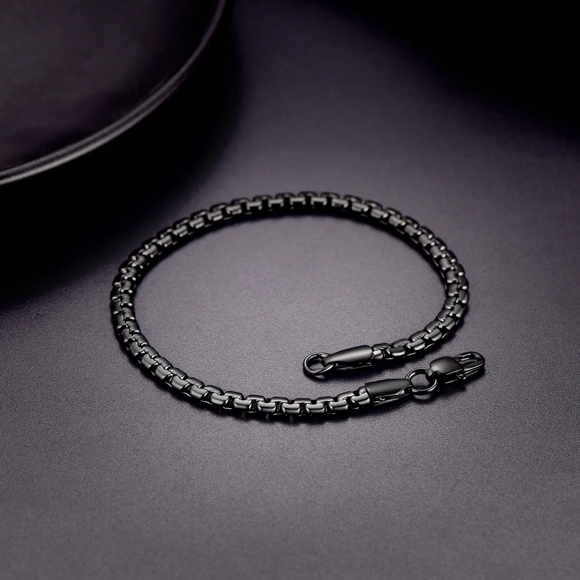Flat Box Link Chain Bracelet for Men sold by FaithHeart product image thumbnail 4