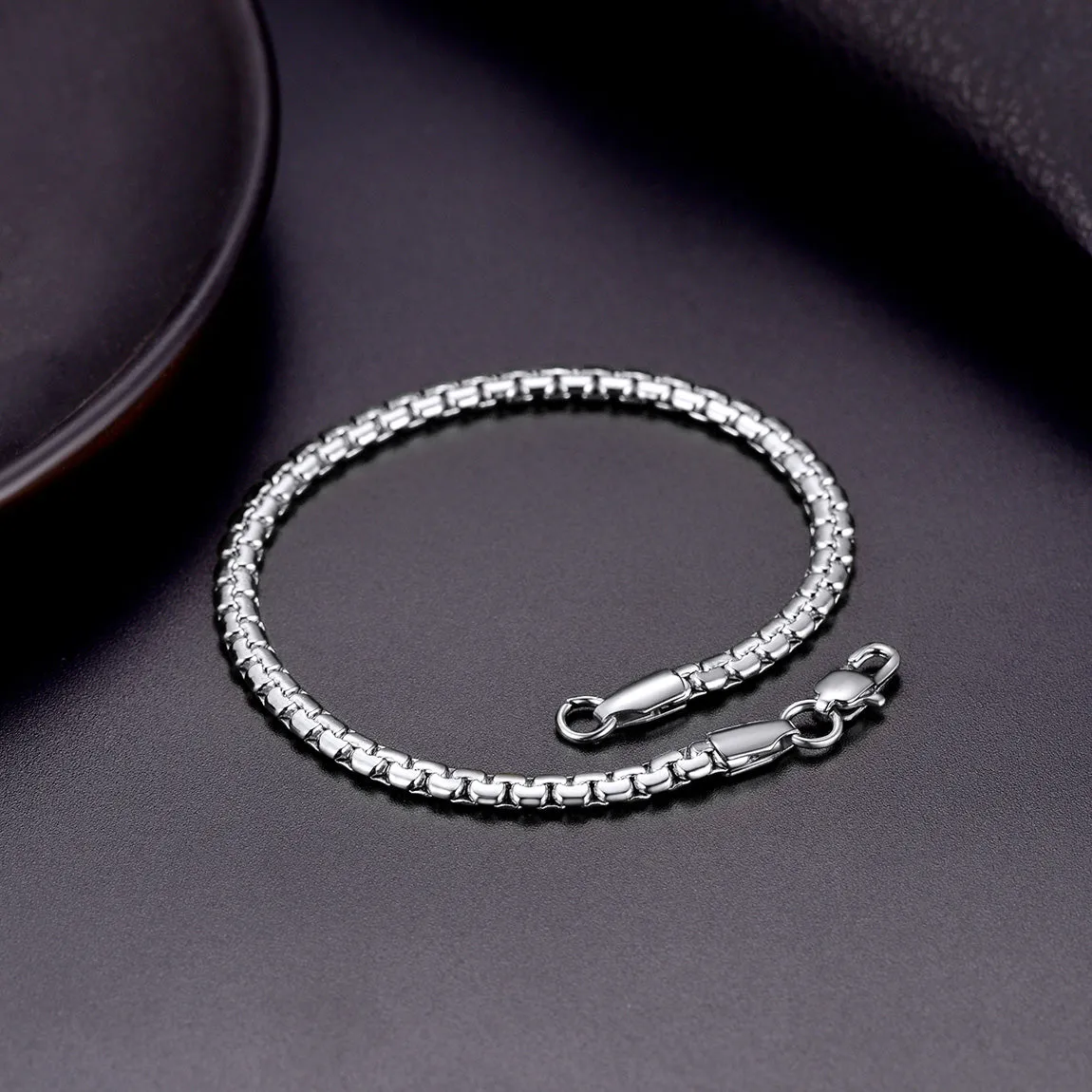 Flat Box Link Chain Bracelet for Men sold by FaithHeart product image thumbnail 5